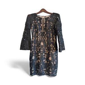 Aidan Mattox Black Lace Cocktail Dress – Size 4
